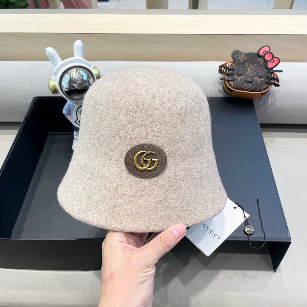 GUCCI ECRU TAN BUCKET HAT 411346