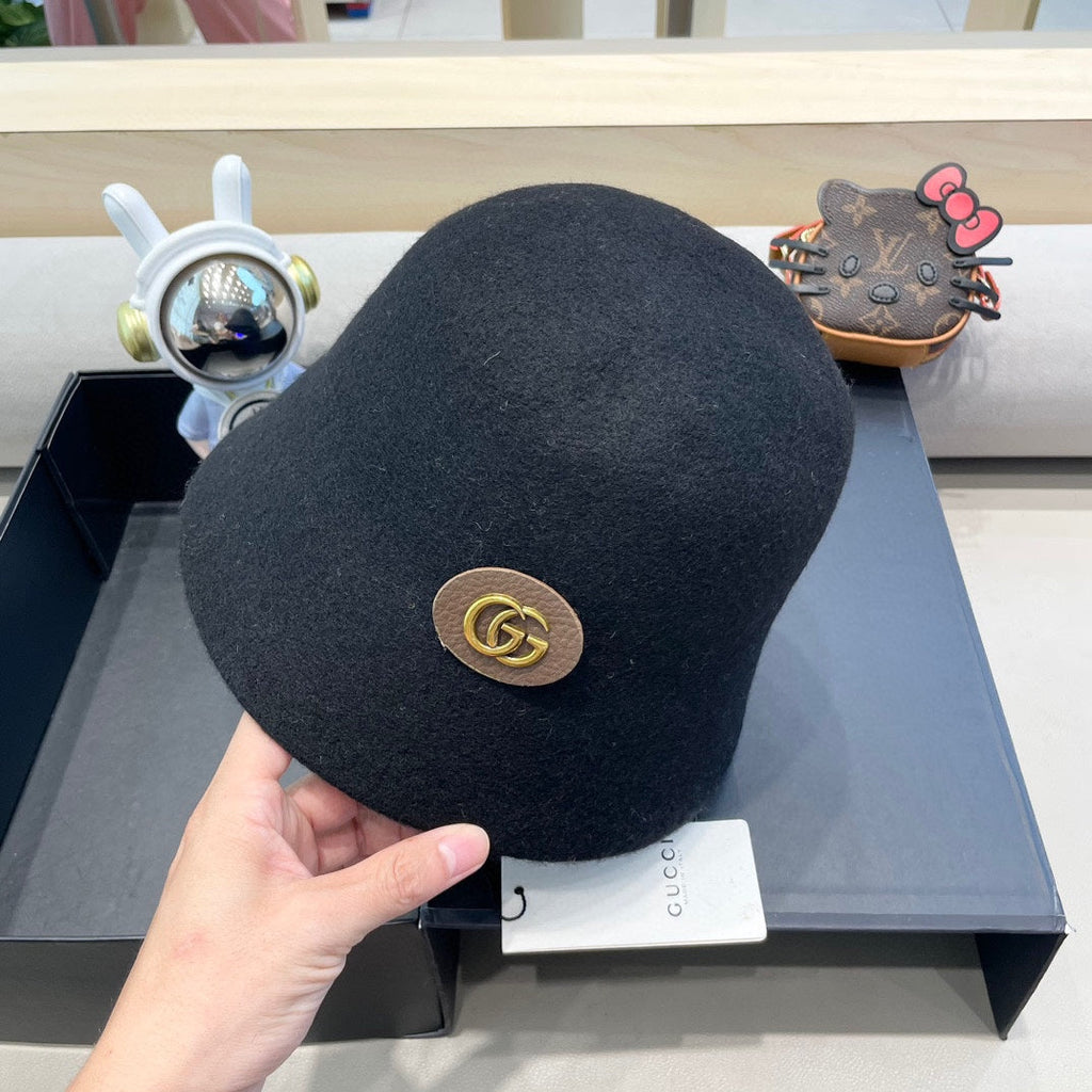 GUCCI BLACK BUCKET HAT 411347
