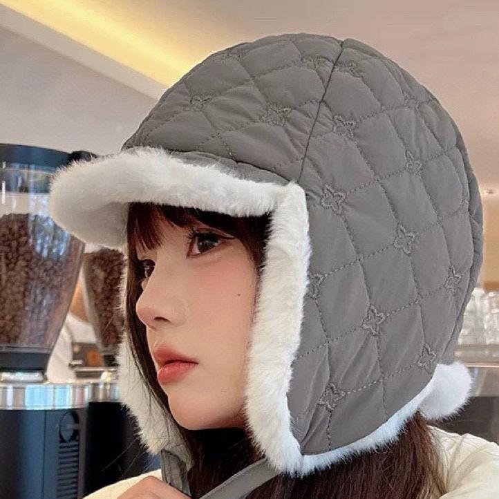 LOUIS VUITTON TRAPPER HAT IN GRAY COTTON 411229