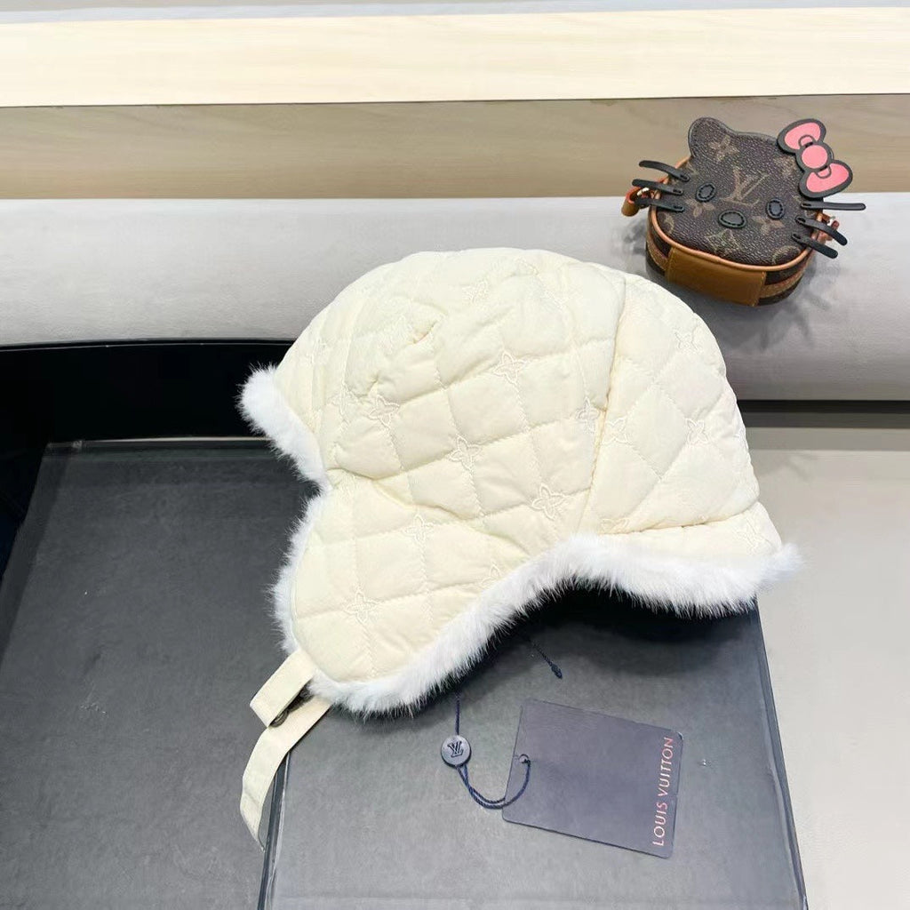 LOUIS VUITTON TRAPPER HAT IN BEIGE COTTON 411230