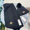 GUCCI SET SCARF AND HAT IN BLACK WOOL 414779