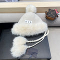 LOUIS VUITTON BEANIE HAT IN WHITE WOOL AND COTTON 419746
