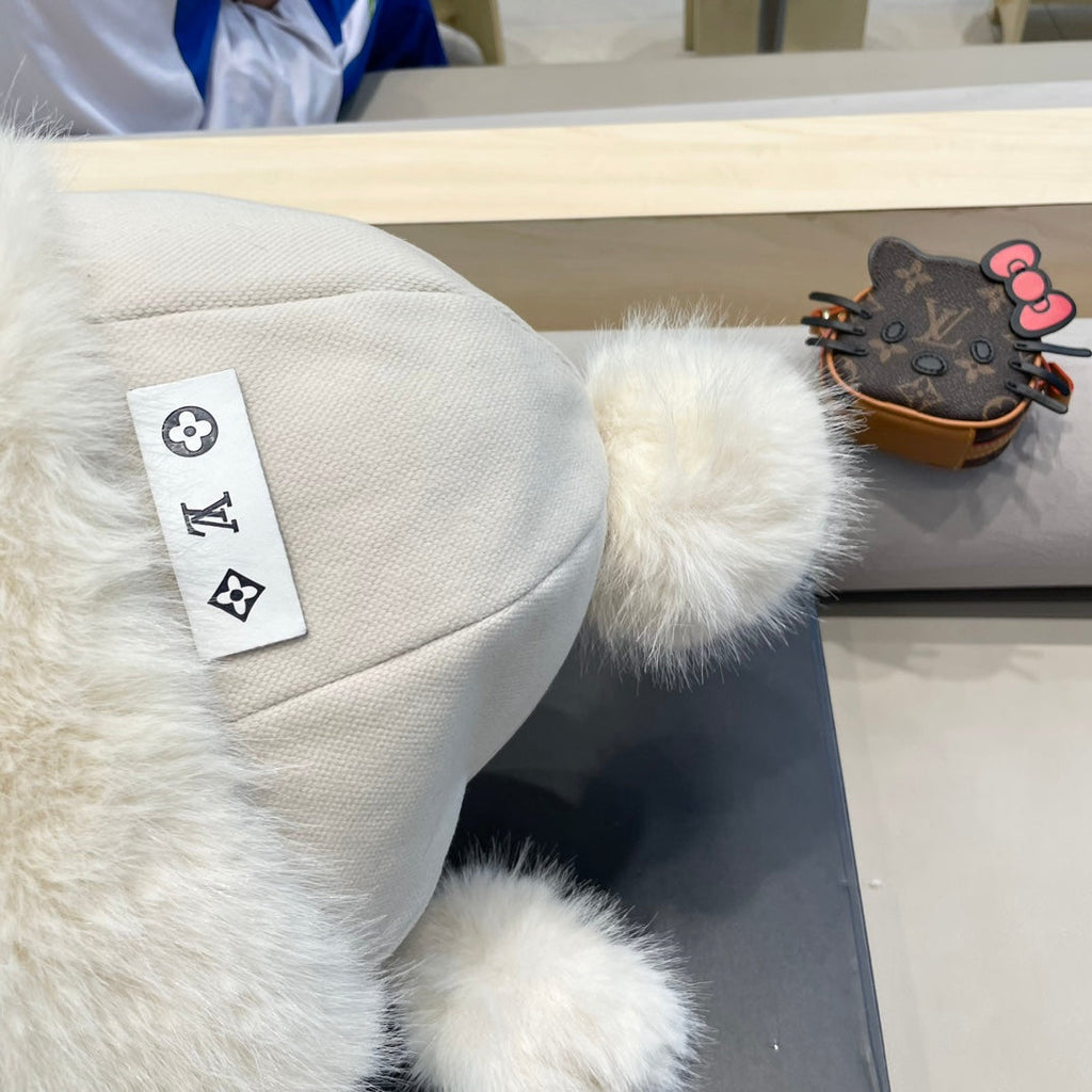 LOUIS VUITTON BEANIE HAT IN WHITE WOOL AND COTTON 419746
