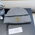 CHANEL BEANIE HAT IN COAL GRAY WOOL 419780