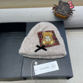 CHANEL BEANIE HAT IN CAMEL BEIGE WOOL WITH BOW 421255