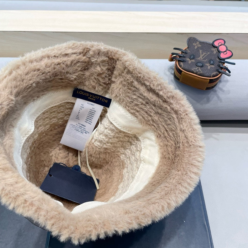 LOUIS VUITTON BUCKET HAT IN BEIGE MIX WHITE WOOL 421039