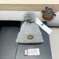 GUCCI BEANIE HAT IN LIGHT GRAY WOOL 422455