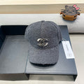 CHANEL BASEBALL HAT IN MOUSE GRAY LAMB FUR 424254