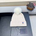 LOUIS VUITTON KNITTED BEANIE HAT IN BEIGE WOOL 426214