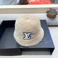 LOUIS VUITTON BUCKET HAT IN COSMIC LATTE BEIGE RABBIT FUR 426227