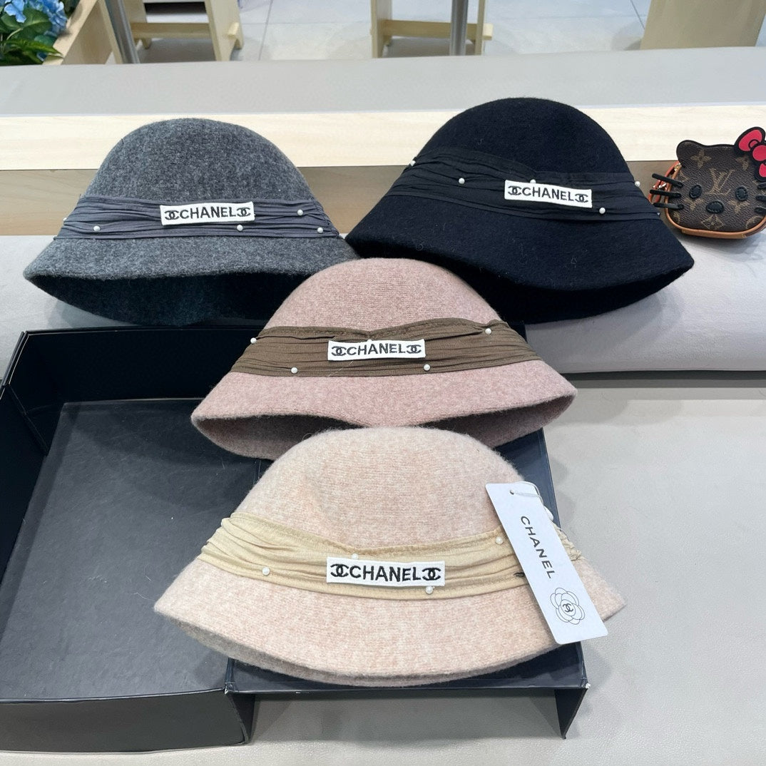 CHANEL BUCKET HAT IN BISQUE BEIGE WOOL BLEND 426246