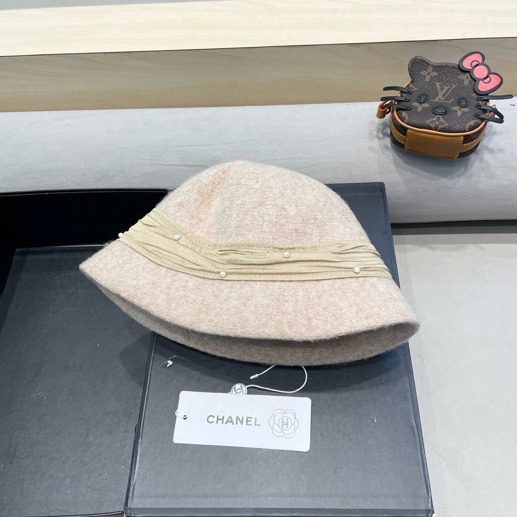 CHANEL BUCKET HAT IN BISQUE BEIGE WOOL BLEND 426246