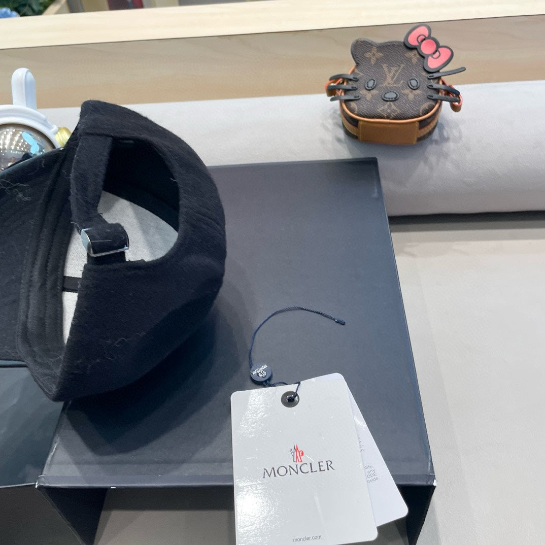 CHANEL WOOL-TWEED AND LEATHER BASEBALL CAP BLACK 428237
