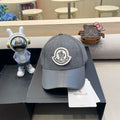 CHANEL WOOL-TWEED AND LEATHER BASEBALL CAP SHARK GRAY 428239