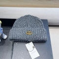 GUCCI BEANIE HAT IN SHARK GRAY WOOL 434958