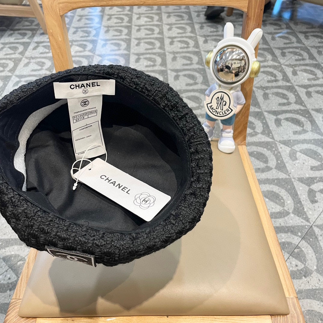 CHANEL BERET HAT BLACK 431752