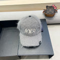 LOUIS VUITTON BASEBALL CAP IN GRAY RABBIT FUR 434937