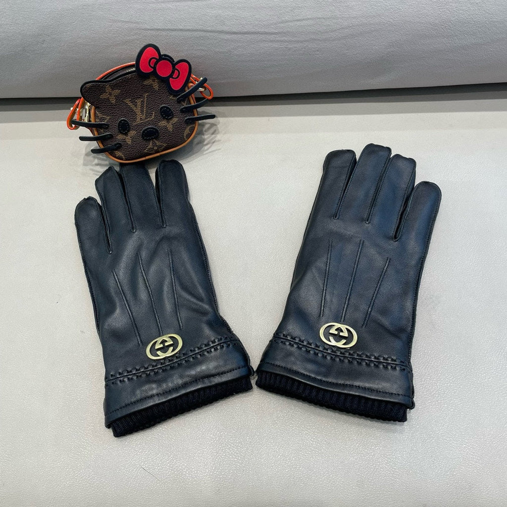 GUCCI GLOVES IN BLACK LAMBSKIN 444432