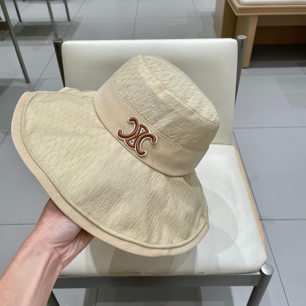 CELINE BUCKET HAT MODEL 650698 IN BEIGE FABRIC