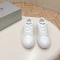 PRADA LOGO OUTLET BASIC SNEAKERS WHITE CALFSKIN