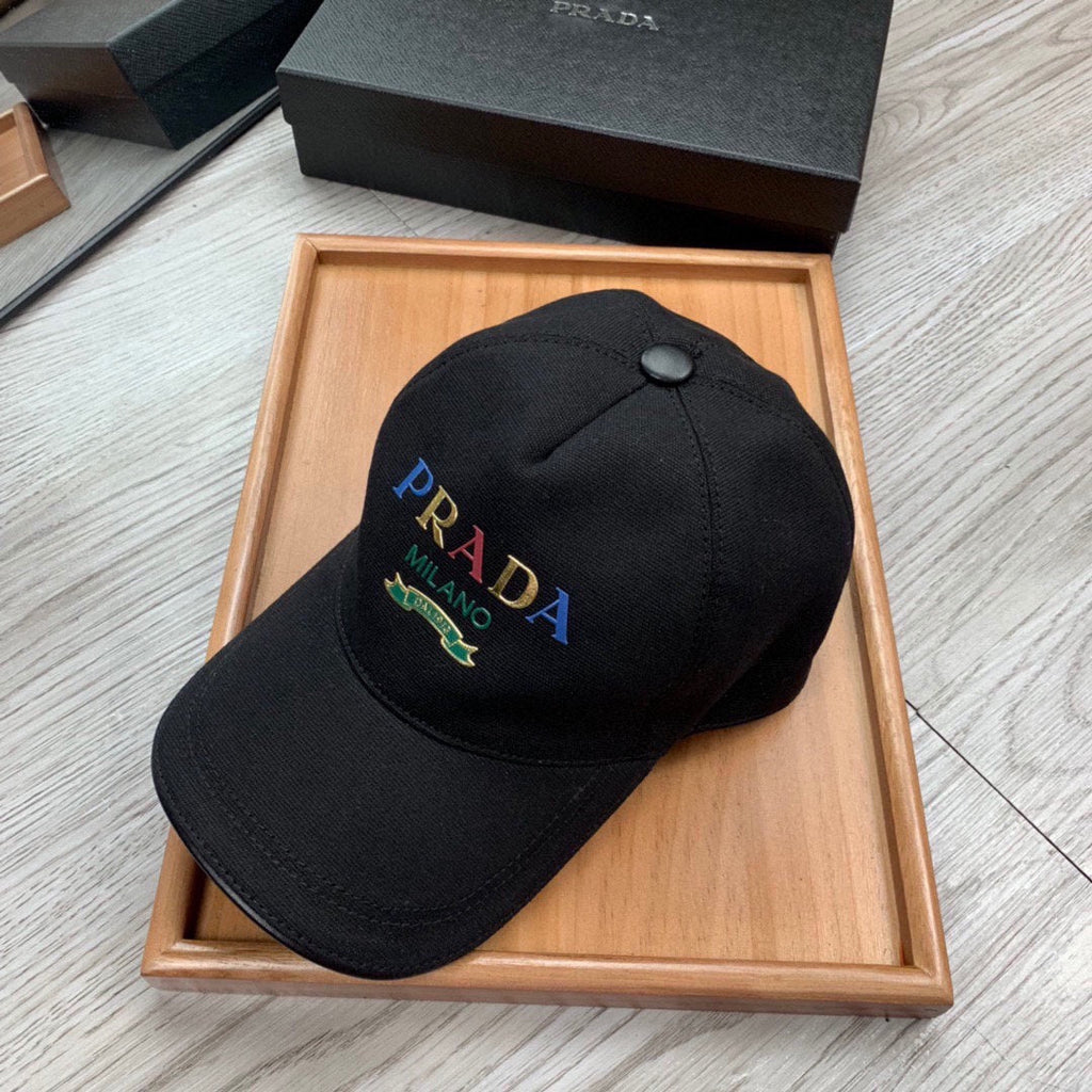 PRADA BASEBALL HAT IN BLACK FABRIC 269983