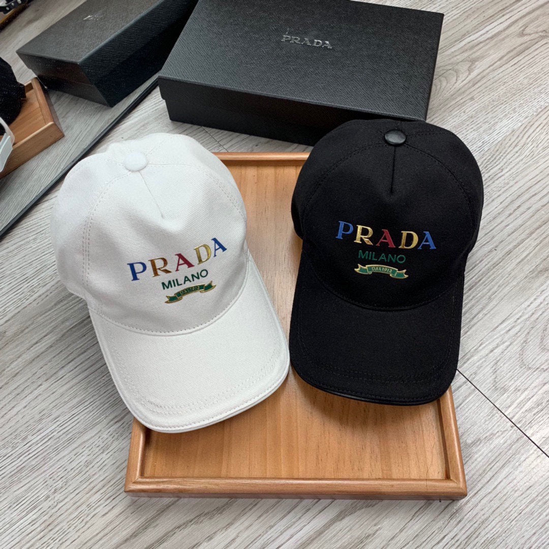 PRADA BASEBALL HAT IN BLACK FABRIC 269983