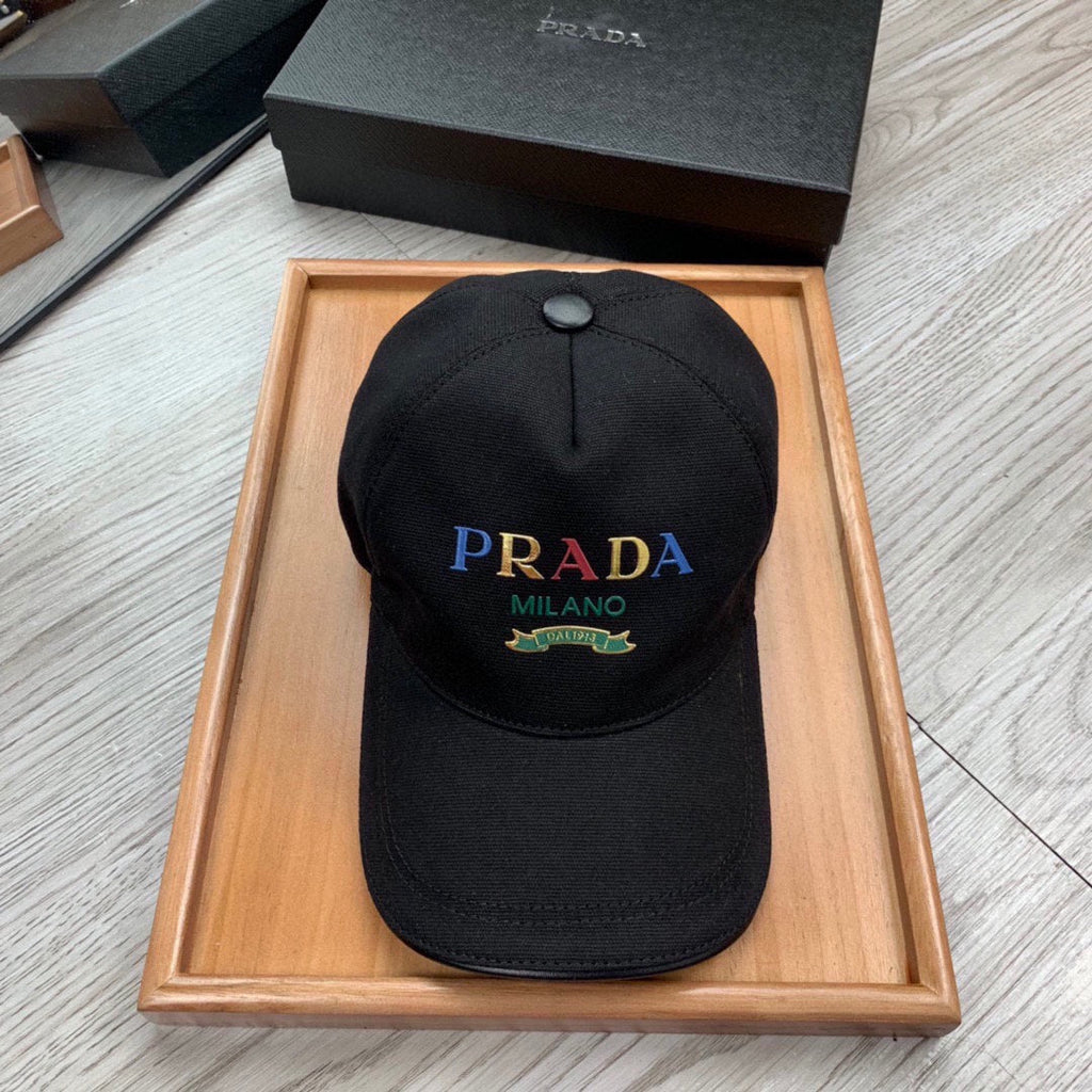 PRADA BASEBALL HAT IN BLACK FABRIC 269983