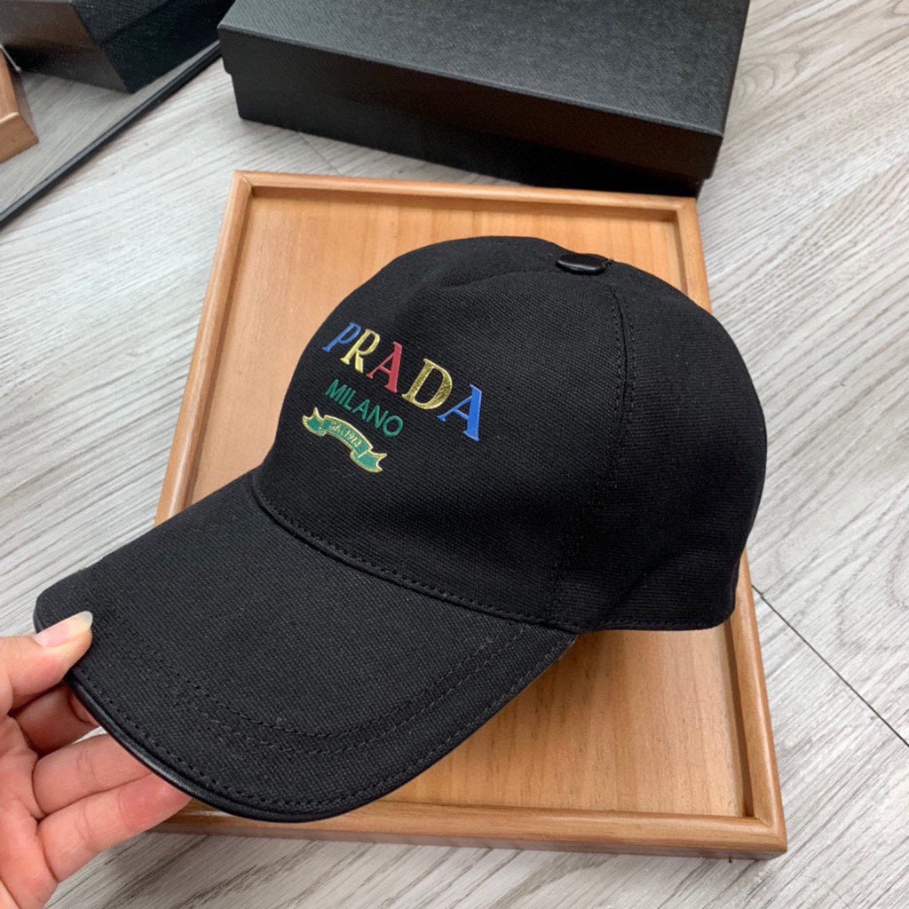 PRADA BASEBALL HAT IN BLACK FABRIC 269983