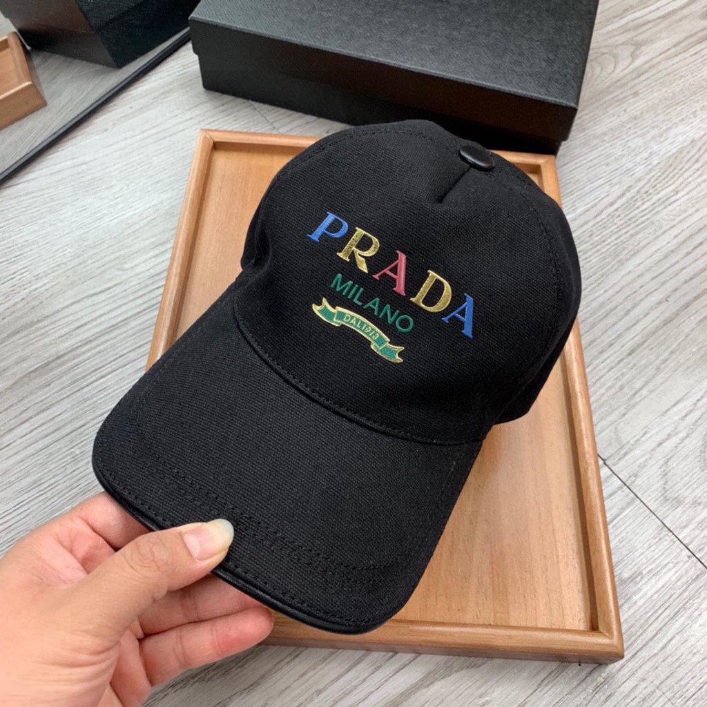 PRADA BASEBALL HAT IN BLACK FABRIC 269983
