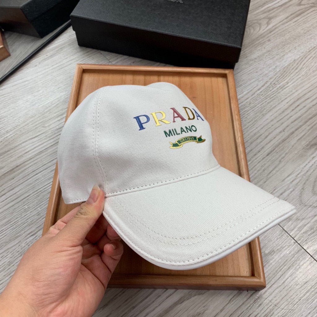 PRADA BASEBALL HAT IN WHITE FABRIC 269984