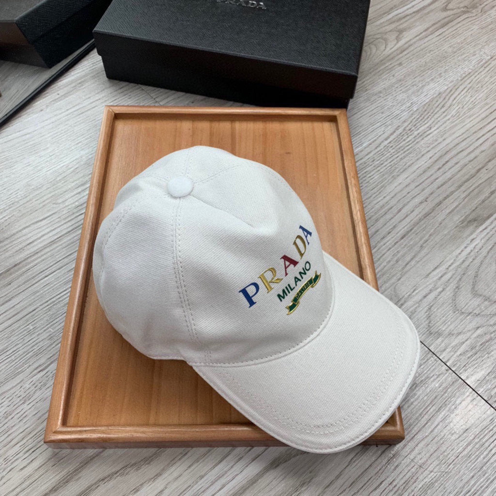 PRADA BASEBALL HAT IN WHITE FABRIC 269984