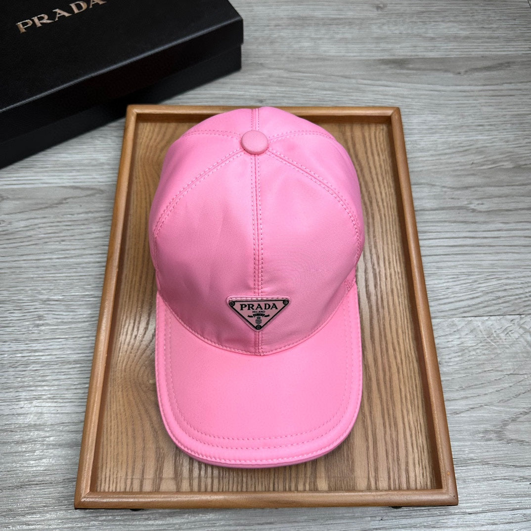 PRADA BASEBALL HAT IN HOT PINK RE-NYLON 214513