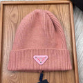 PRADA BEANIE HAT IN ROSE PINK WOOL 332401