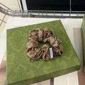 GUCCI SCRUNCHIE IN BEIGE AND EBONY CANVAS 429353