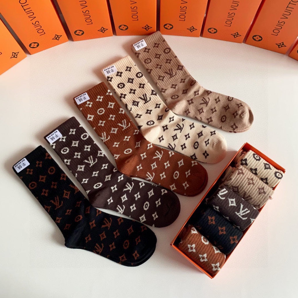 LOUIS VUITTON CREW SOCKS 192005 (1 BOX)