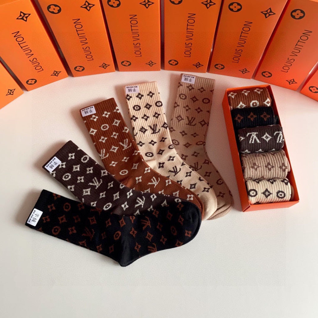 LOUIS VUITTON CREW SOCKS 192005 (1 BOX)