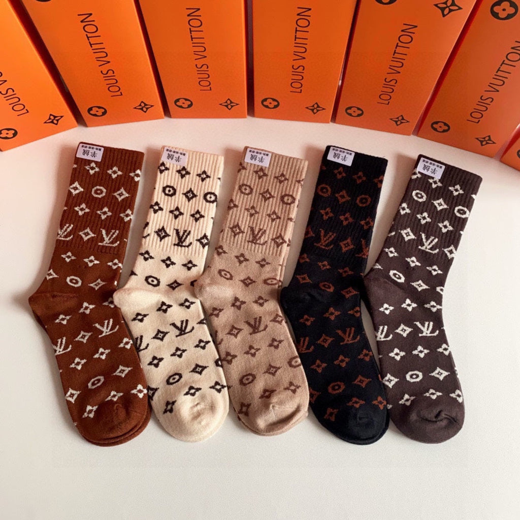 LOUIS VUITTON CREW SOCKS 192005 (1 BOX)