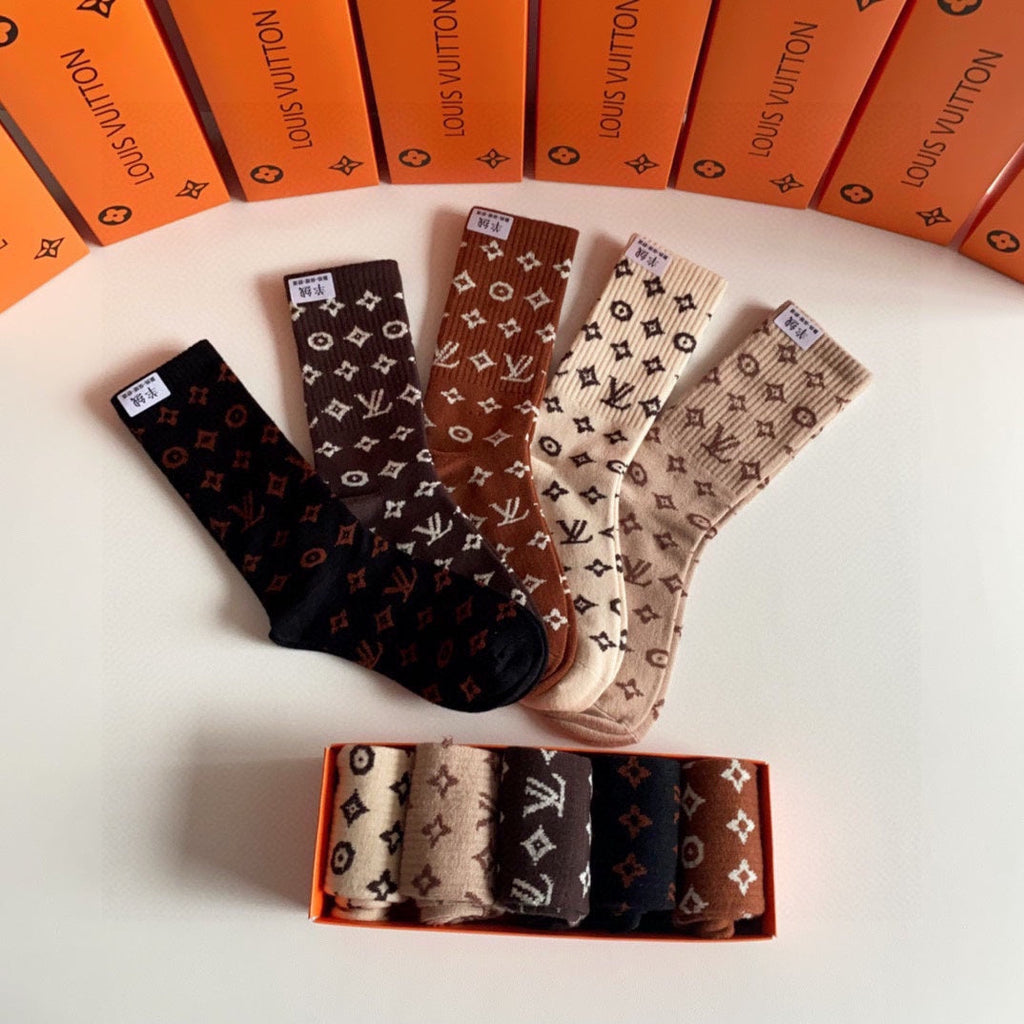 LOUIS VUITTON CREW SOCKS 192005 (1 BOX)