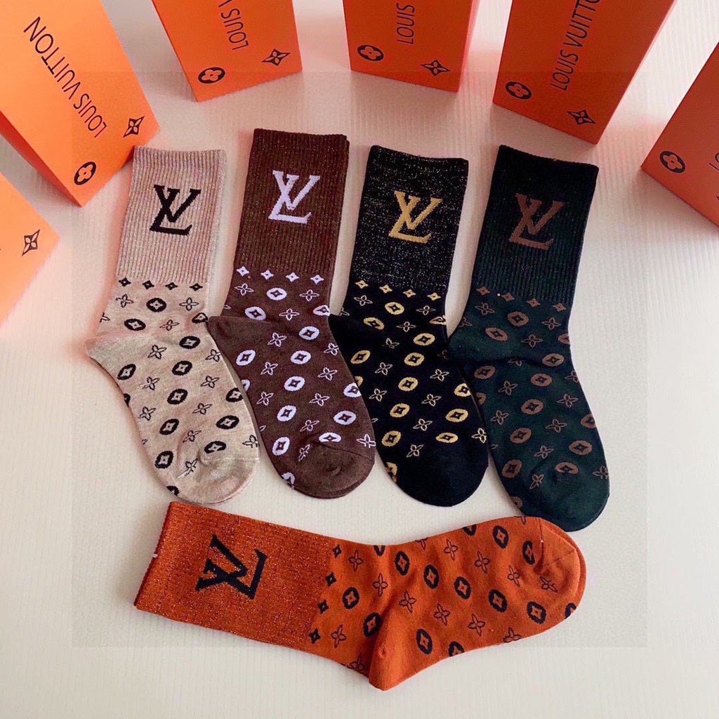 LOUIS VUITTON CREW SOCKS 192015 (1 BOX)