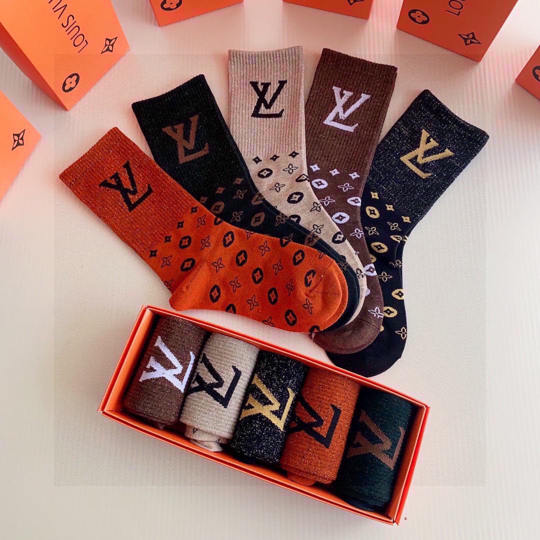 LOUIS VUITTON CREW SOCKS 192015 (1 BOX)