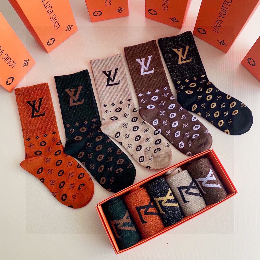 LOUIS VUITTON CREW SOCKS 192015 (1 BOX)