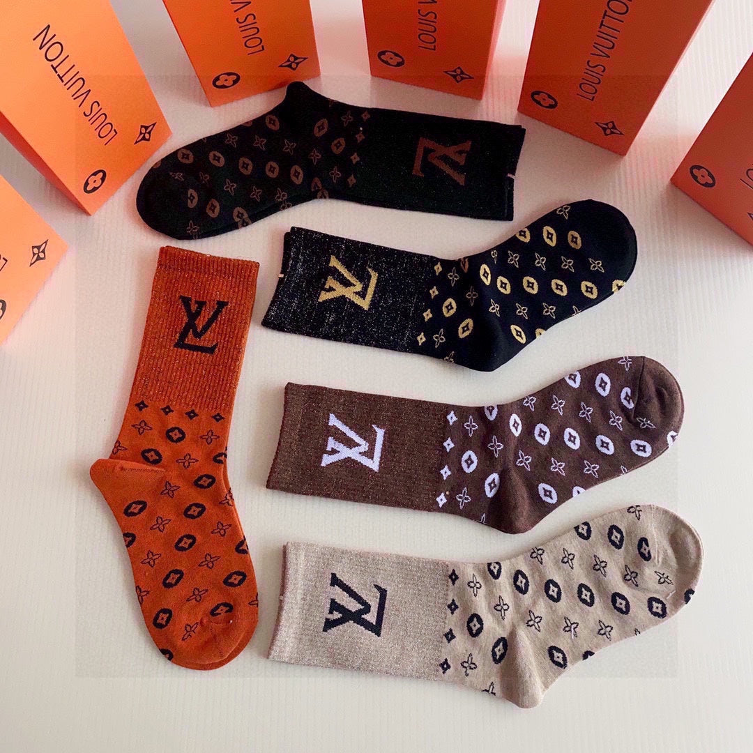 LOUIS VUITTON CREW SOCKS 192015 (1 BOX)
