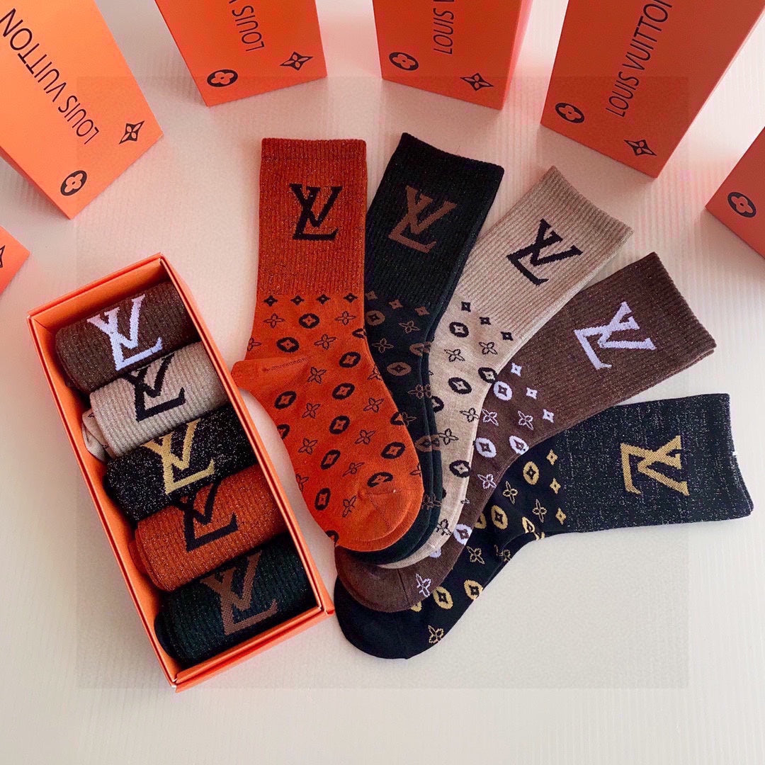 LOUIS VUITTON CREW SOCKS 192015 (1 BOX)
