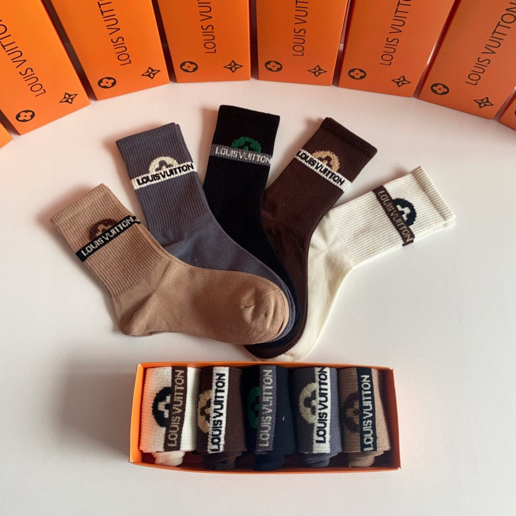 LOUIS VUITTON CREW SOCKS 194085 (1 BOX)