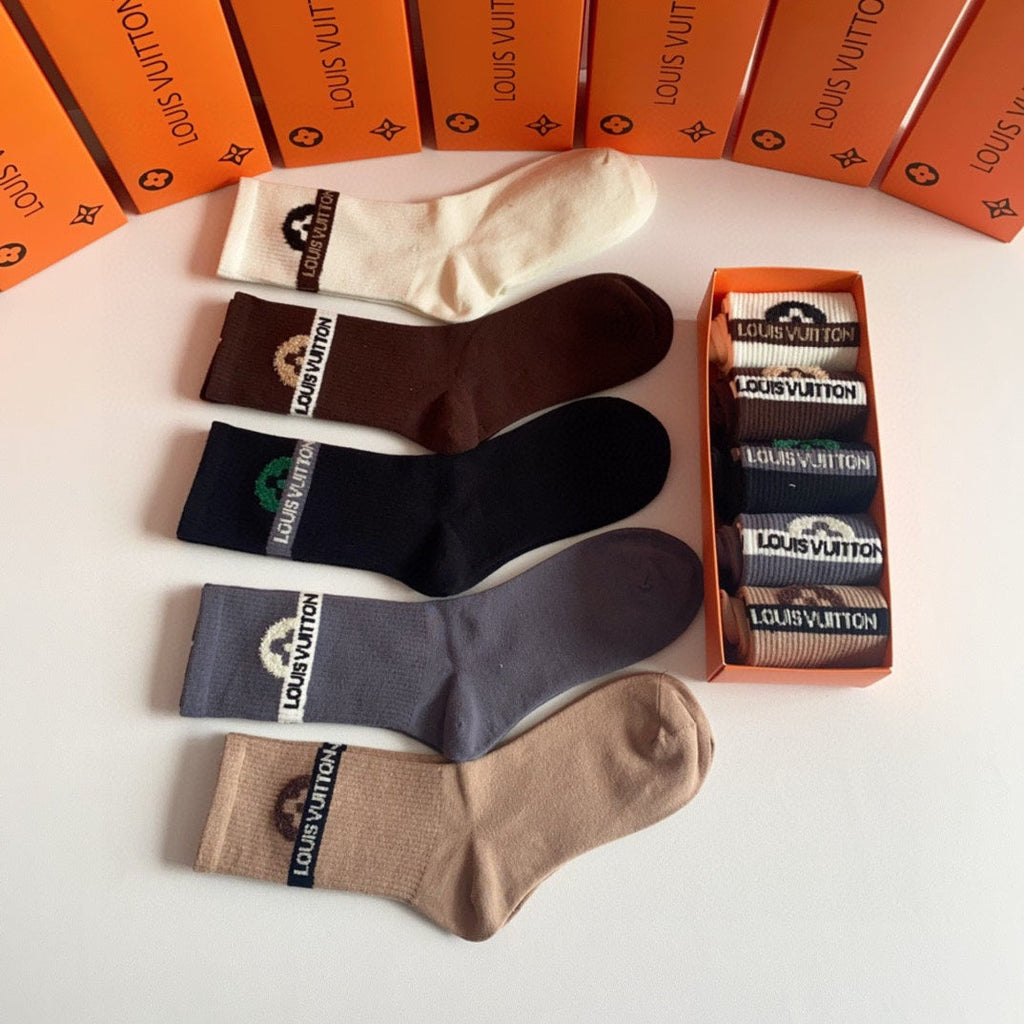 LOUIS VUITTON CREW SOCKS 194085 (1 BOX)