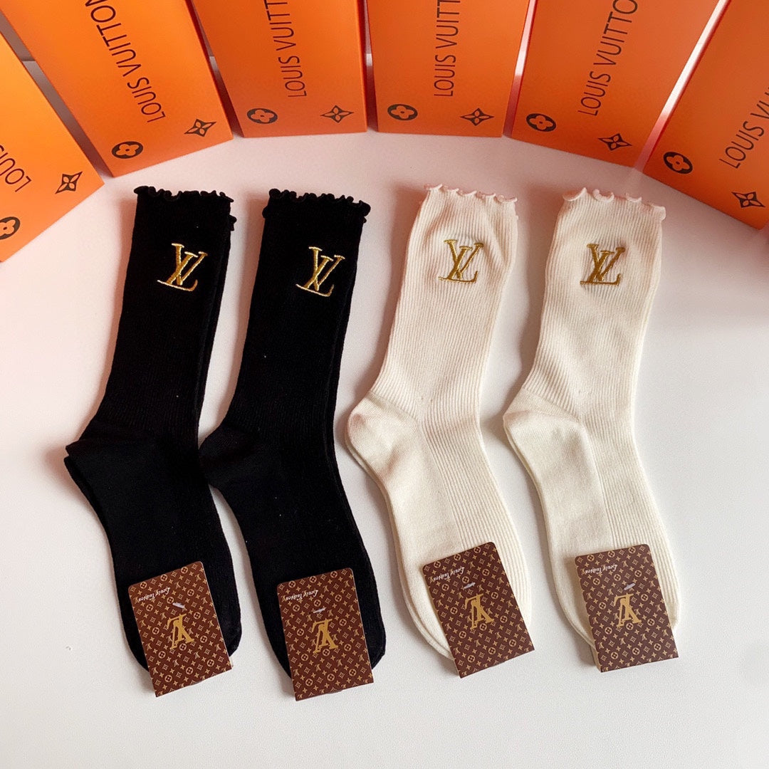 LOUIS VUITTON CREW SOCKS 125508 (1 BOX)