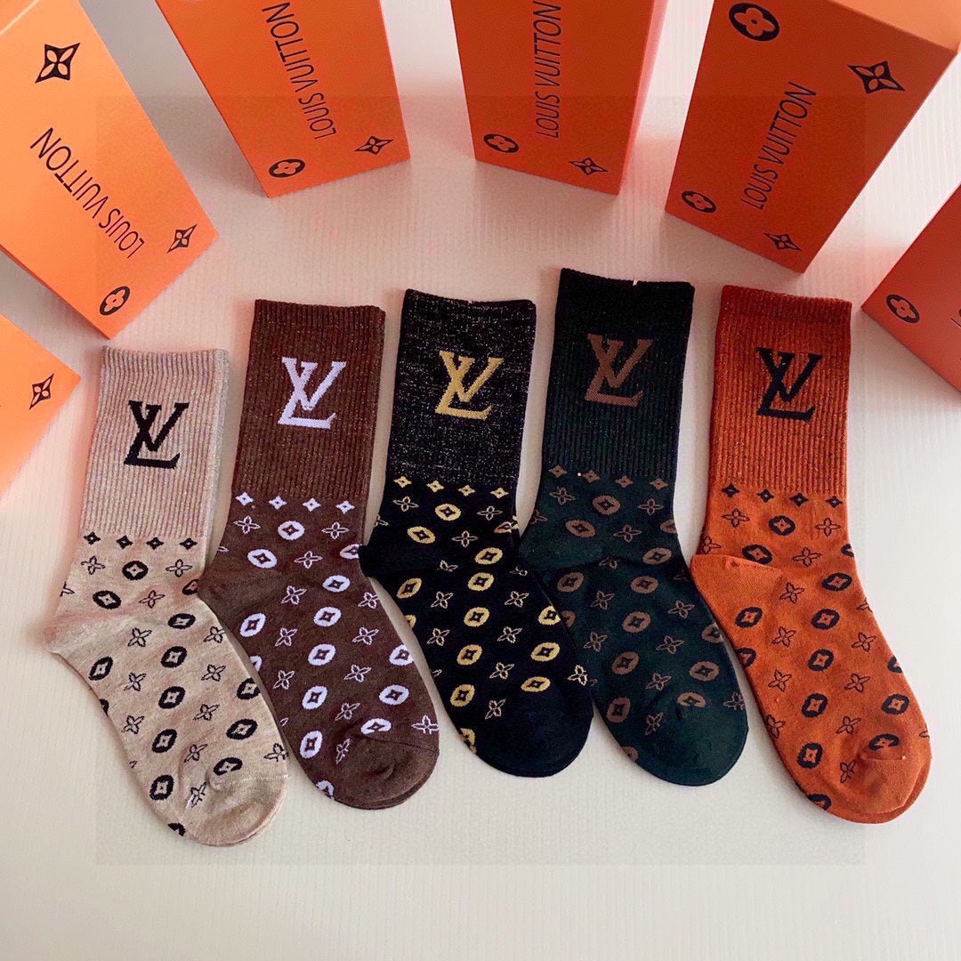 LOUIS VUITTON CREW SOCKS 140816 (1 BOX)