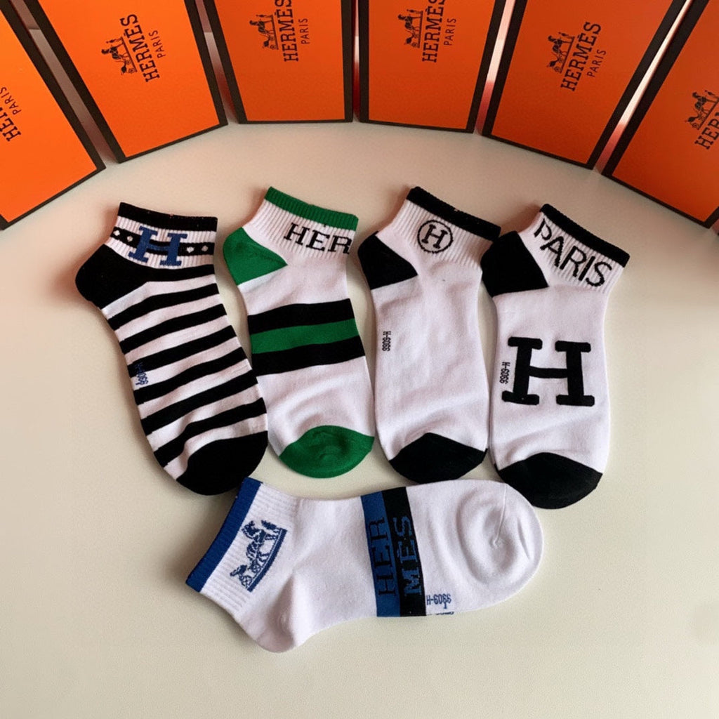 HERMES LOW-CUT SOCKS 189458 (1 BOX)