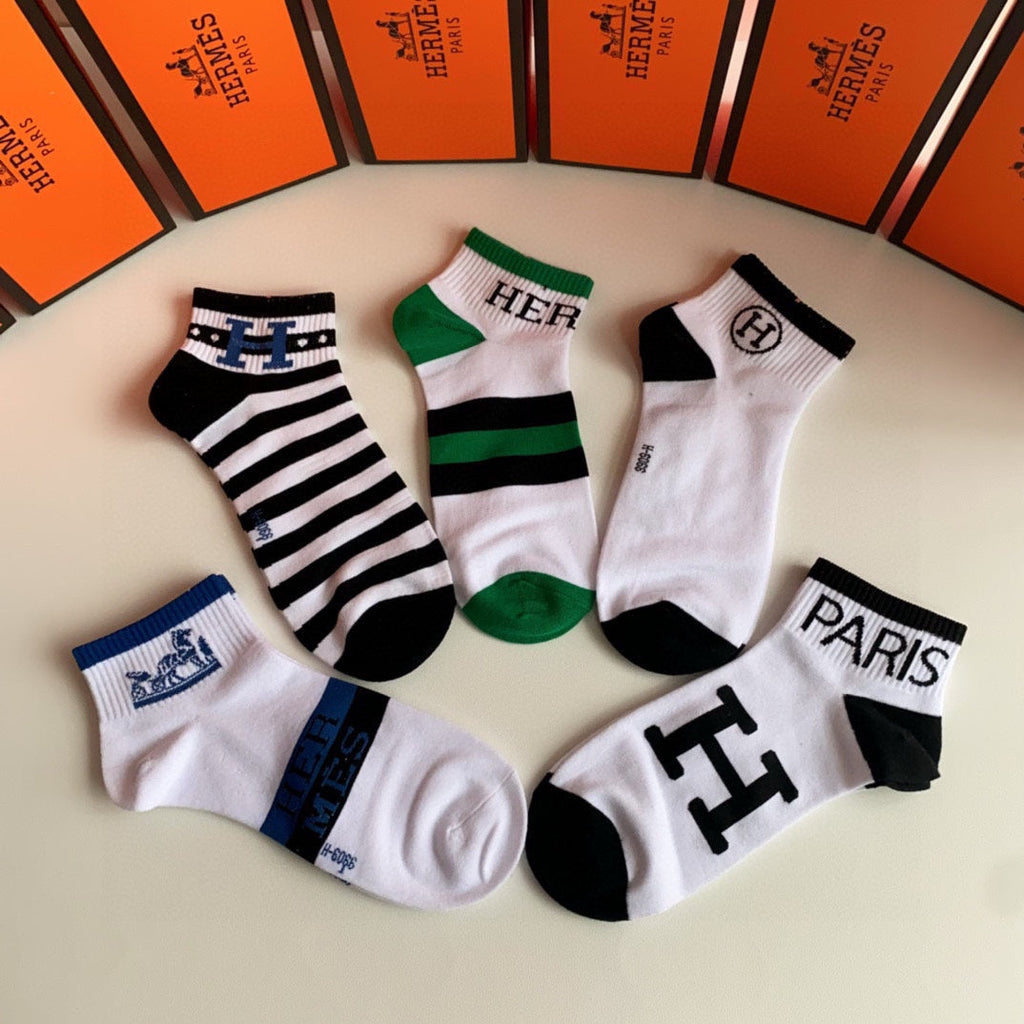 HERMES LOW-CUT SOCKS 189458 (1 BOX)