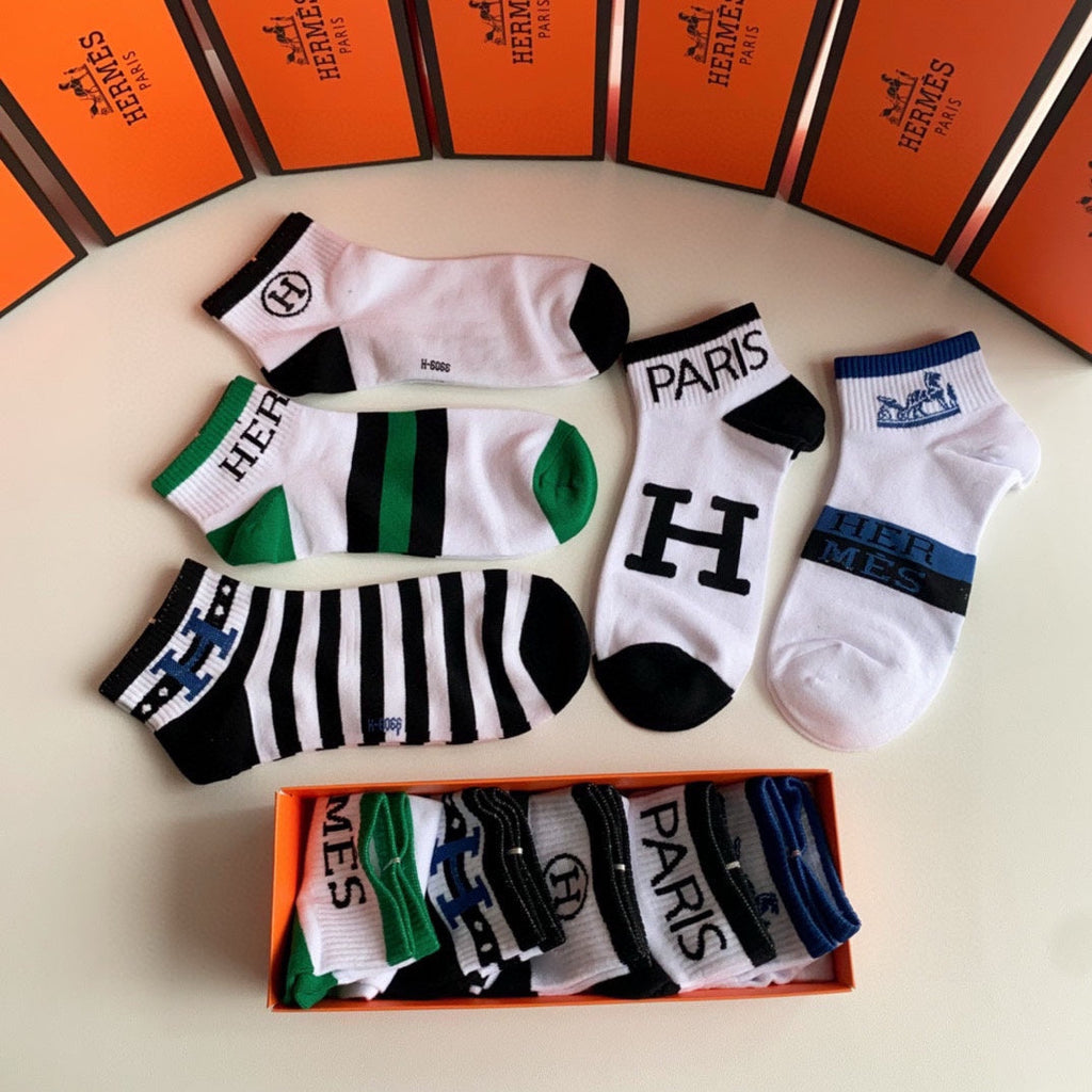 HERMES LOW-CUT SOCKS 189458 (1 BOX)